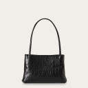 Eva Bag M, black croco